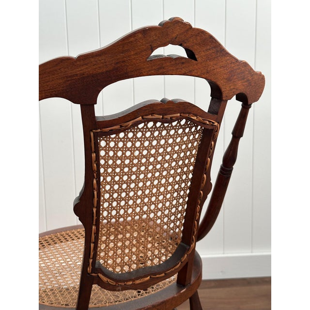 Antique Victorian French Cane Dining Chairs, Set of 4 For Sale - Image 9 of 18