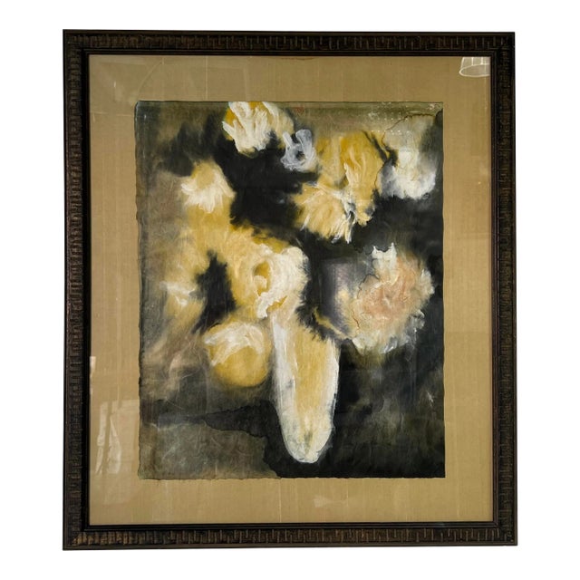 1960's Feschler Expressionist Abstract Still Life Painting, Frame For Sale