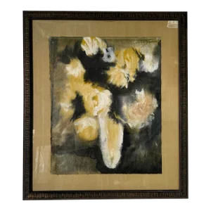 1960's Feschler Expressionist Abstract Still Life Painting, Frame