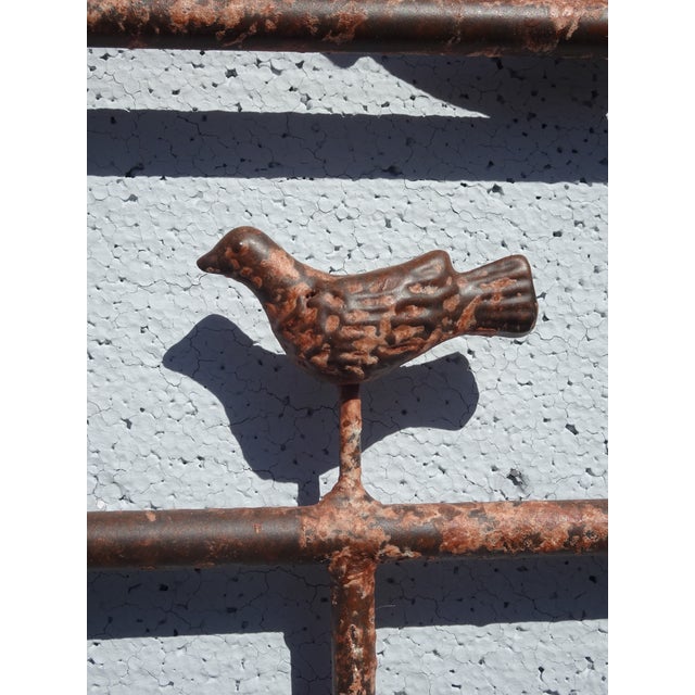 Brown Vintage French Country Brown Crackle Twin Bed Frame ~ Headboard Footboard &Rails For Sale - Image 8 of 18