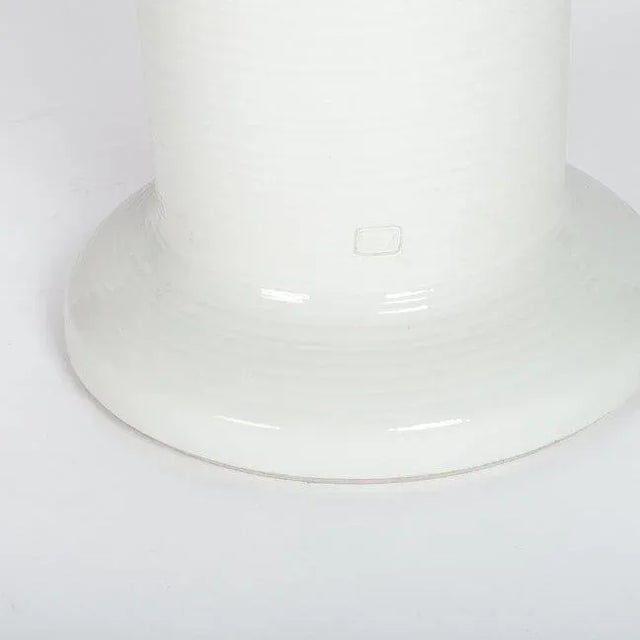 Vintage Coffee Table in White Glazed Ceramic, 1980s For Sale - Image 4 of 10