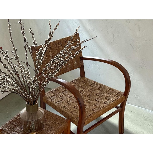 Brutalist Bauhaus Rope Armchairs from Erich Dieckmann, Germany, 1930s For Sale - Image 12 of 15