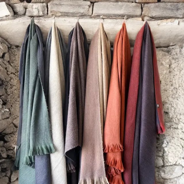 Not Yet Made - Made To Order Alpaca Double Sided Throw - Coastal Fog For Sale - Image 5 of 5