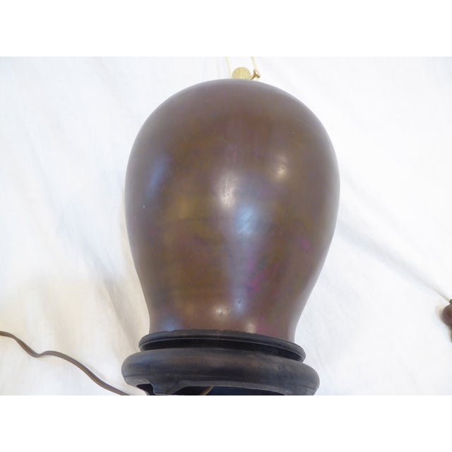 Chinese Antique Chinese Bronze Vase Lamp For Sale - Image 3 of 5