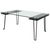 Mid-Century Modern Metal Table With Glass Top and Nickel Supports For Sale - Image 9 of 9