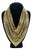 Vintage Whiting & Davis Gold-Tone Mesh Triangle Scarf Necklace For Sale