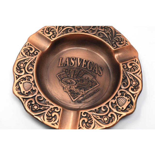 Vintage CopperColored Las Vegas Ashtray Chairish