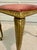 Mid 20th Century Louis XVI Rocco Style Brass Cabriole Leg Pink Upholstered Vanity Bench Stool For Sale - Image 5 of 12