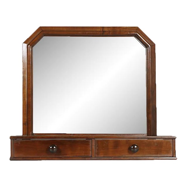 Art Deco Walnut Vanity Mirror, 1930s For Sale