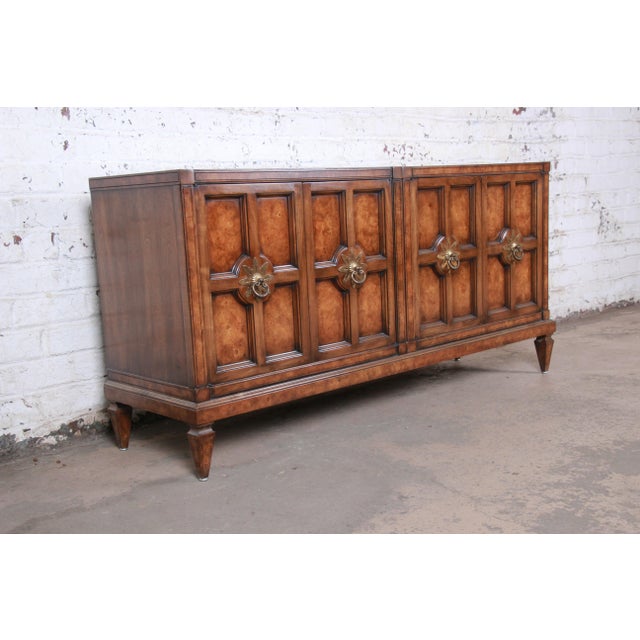 Mastercraft Mid Century Modern Hollywood Regency Burl Wood