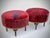 beautful and lush vintage rug with just the right amount of patina and richness made into a pair of perfect ottoman /...