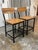 Modern Industrial Acacia Wood + Metal Barstools, Pair For Sale - Image 3 of 12