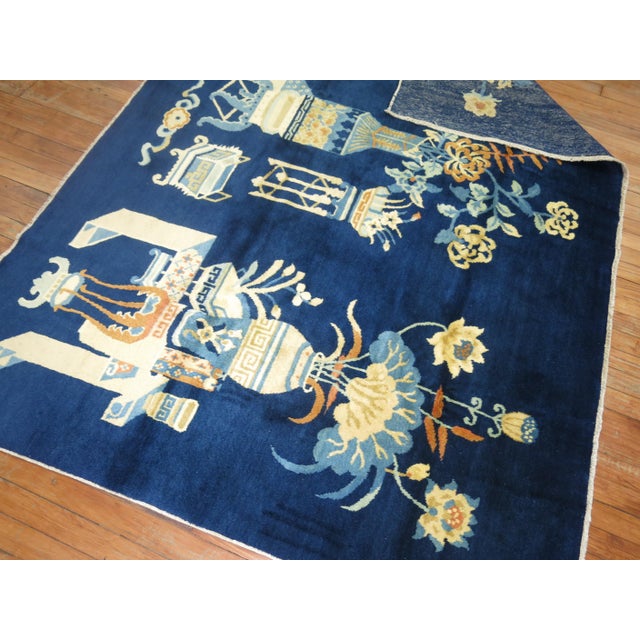 Antique Chinese Pictographic Rug - 4'11" x 7' For Sale - Image 4 of 6