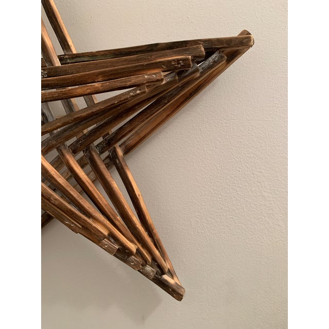 Vintage Large Hanging Driftwood Star for Christmas Decor Farmhouse Style For Sale - Image 4 of 8