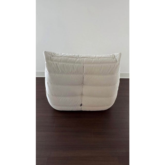 Contemporary Ligne Roset Togo Fireside Chair in Snowman Velvet by Michel Ducaroy for Design Within Reach For Sale - Image 3 of 5
