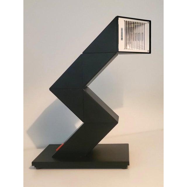 Vintage Zig Zag Table Lamps from Massive, Belgium, 1984, Set of 2 For Sale - Image 9 of 12