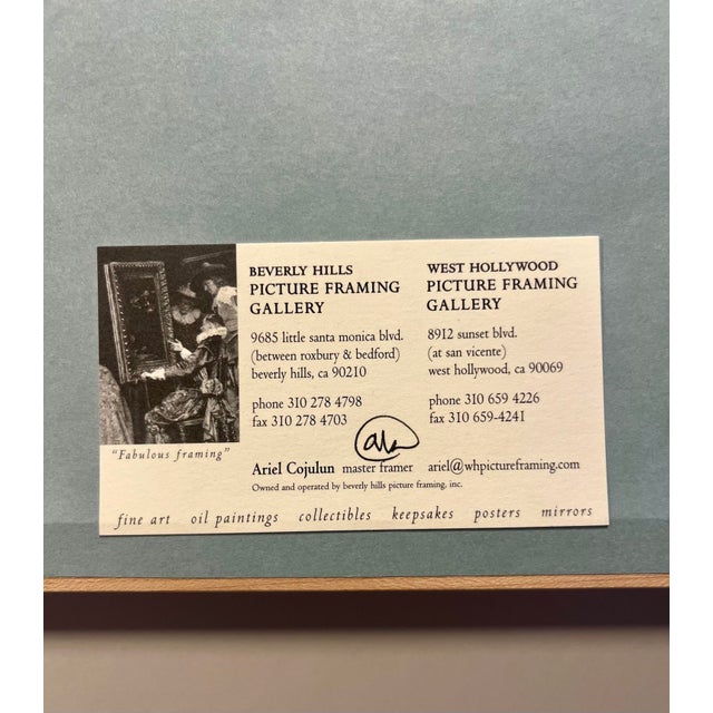 Paper Rare 2004 Bruno Zeppilli Limited Edition 19/50 Lithograph Framed, Signed For Sale - Image 7 of 8