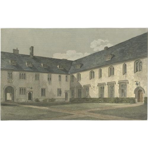 After Samuel Sparrow, Corpus Christi College Cambridge, 1800s, Hand-Colored Engraving For Sale - Image 10 of 10