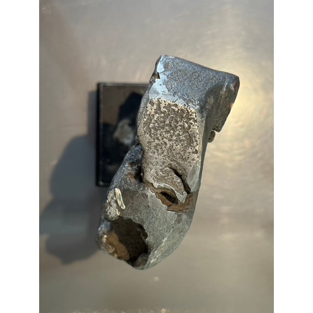 Silver 1970s Mid-Century Modern Brutalist Cast Metal Abstract Sculpture by Gloria Burton For Sale - Image 8 of 10