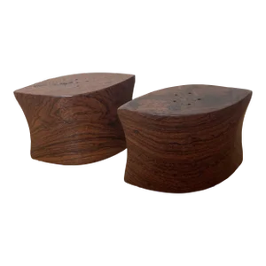 Don Shoemaker Exotic Hardwood Salt & Pepper Shakers - a Pair