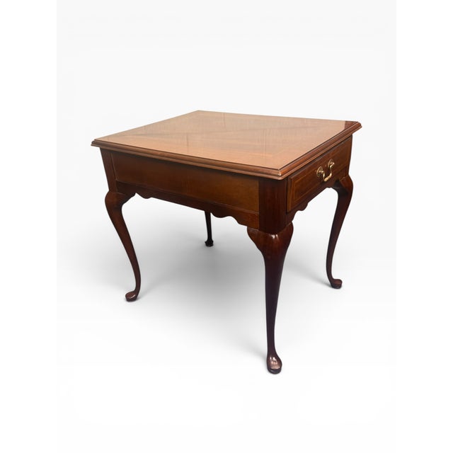 1970s 1970s Pair of Councill Craftsmen Mahogany Queen Anne Lamp Tables For Sale - Image 5 of 14