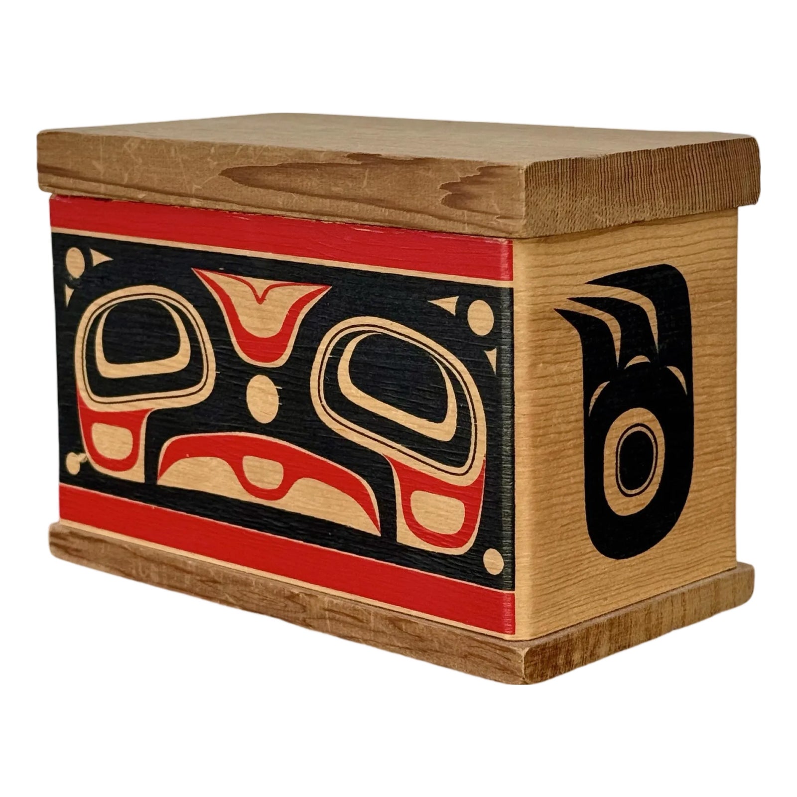Vintage Northwest Coast Haida Indigenous Bentwood Cedar Lidded Box With ...