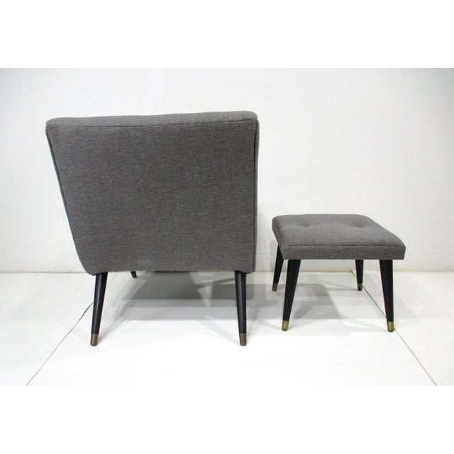 Milo Baughman Lounge Chair and Ottoman in the Style of Milo Baughman For Sale - Image 4 of 10