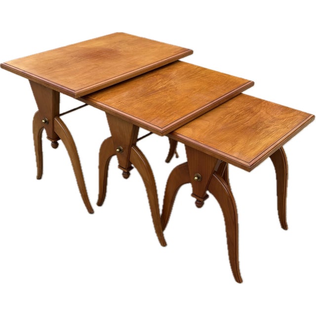 Mid-Century Modern MCM Nesting Tables - Set of 3 For Sale - Image 3 of 12