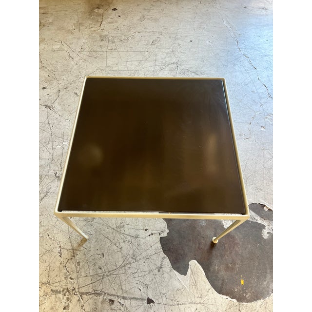 Mid century modern dining table designed by Richard Schultz for Knoll. This table features powder coated aluminum frame,...