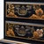 Paint Black Lacquer Hand Painted Asian Chinoiserie Black Lacquer Secretary Writing Desk For Sale - Image 7 of 13