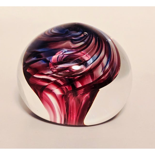Vibrant 1995 Hot Island Glass Maui Paperweight – Swirling Tropical Colors For Sale - Image 4 of 10