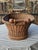 Vintage French Wicker Basket With Turned Wood Handles & Wood Slatted Base For Sale In Little Rock - Image 6 of 16