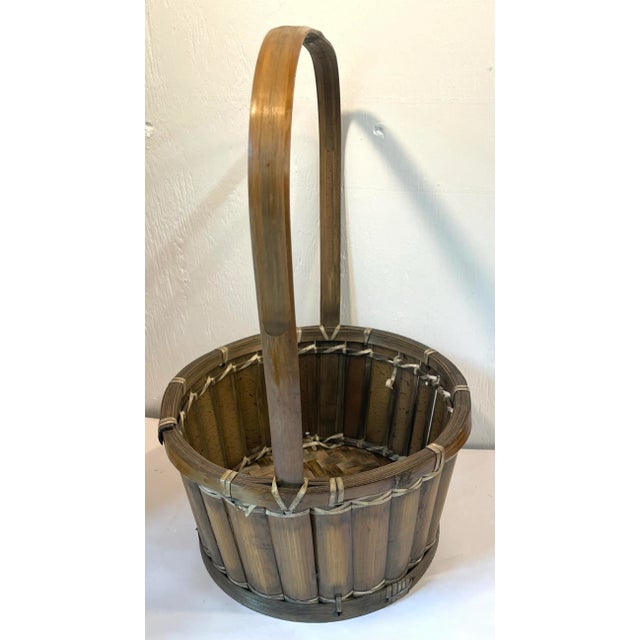 Nice, sturdy vintage bamboo basket!