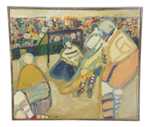 Steffensen Hans Voigt, Ishockey, 1970, Oil Painting on Canvas