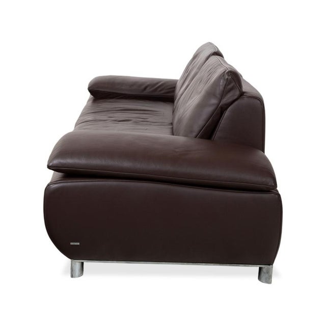 Volare Leather 3-Seater Brown Manual Function Sofa from Koinor For Sale - Image 16 of 17