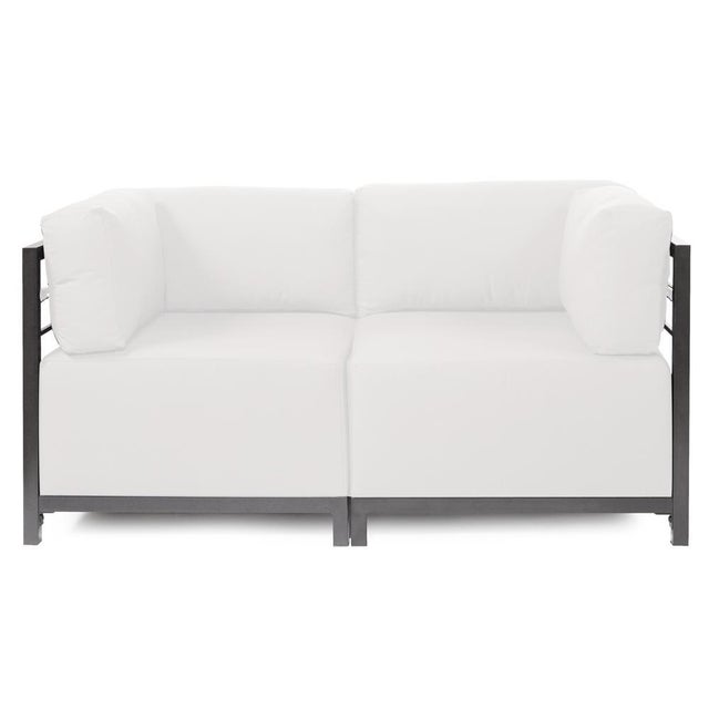 White Axis 3pc Sectional Atlantis White Titanium Frame For Sale - Image 8 of 9