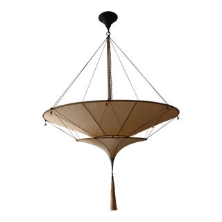 Fortuny Silk Scheherazade Two Tier Chandelier For Sale