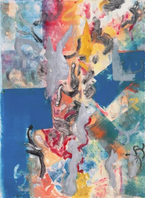'Abstract, Silver and Blue' by Charles Ralph Strong, 1989, Taos, National Endowment for the Arts Fellowship, San Francisco Art Institute