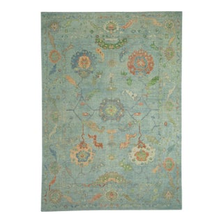 Turkish Oushak Rug 8'10" x 12'5" #18057 For Sale