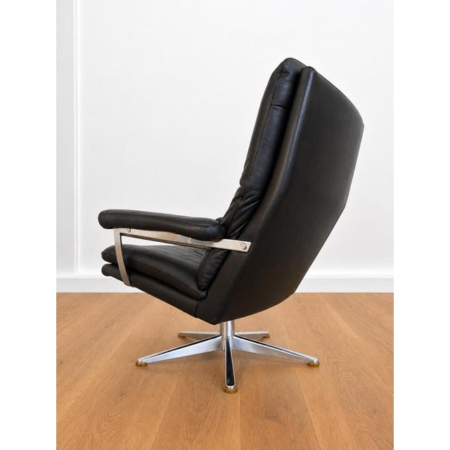 Mid-Century Danish Leather Lounge Chair by Werner Langenfeld, 1970s For Sale - Image 9 of 13