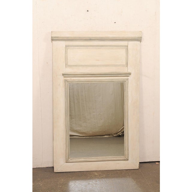 Antique French Painted Trumeau Mirror, 5.5' For Sale - Image 10 of 14