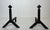 Black 1950s Modernist Cast Iron and Wrought Iron Andirons - a Pair For Sale - Image 8 of 12