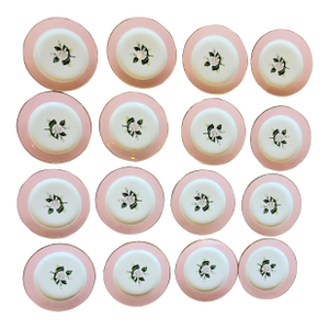 16 Dessert Dishes, Made in Usa, Vintage