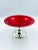 Reed & Barton Vintage Reed & Barton Silver Plate & Ruby Red Enamel Pedestal Compote For Sale - Image 4 of 12