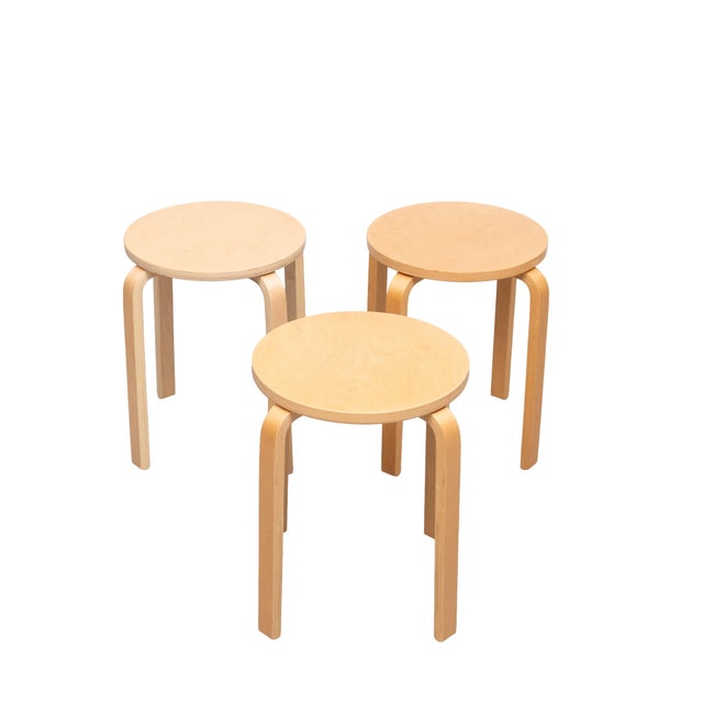 Mid-Century Modern Frosta Stools from Ikea, 1980s, Set of 3 For Sale - Image 3 of 10