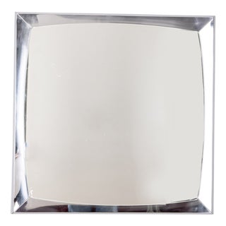 Vintage Wall Mirror in Chrome Metal, 1970s For Sale