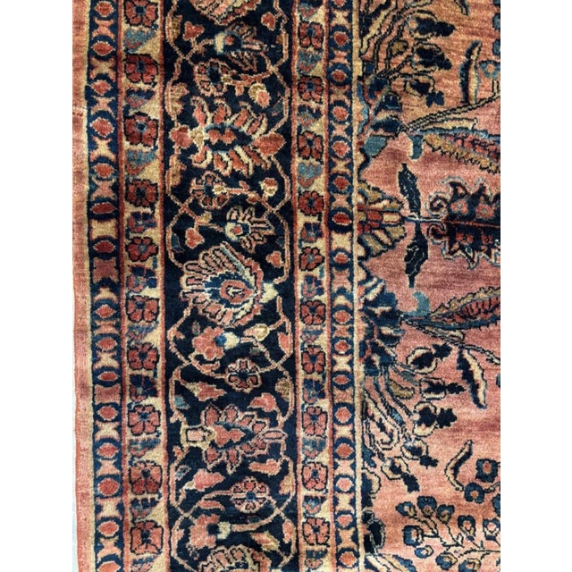 Persian Antique Persian Sarouk, 6' X 9'6" For Sale - Image 3 of 6