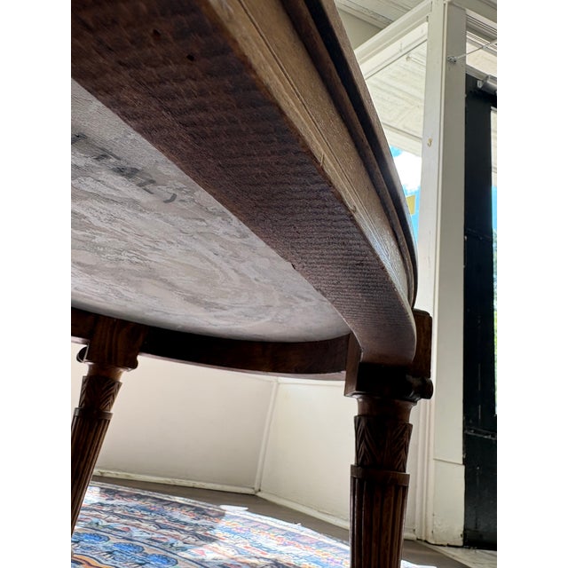 Neoclassical Style Oval Marble Coffee Table For Sale - Image 9 of 11