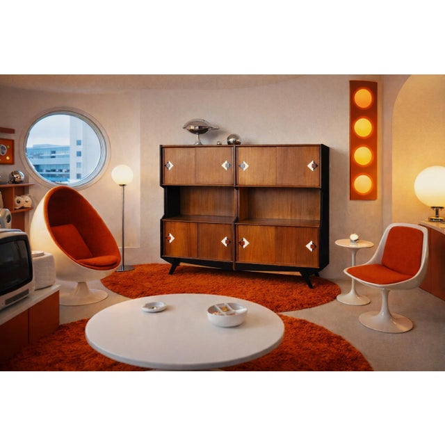 Mid-Century Danish Modern Teak Buffet with Hand-Painted Pattern, 1950s For Sale - Image 16 of 17