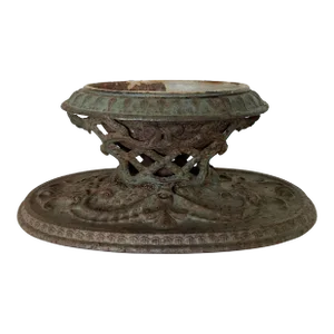 Antique Ornate Cast Iron Planter Urn